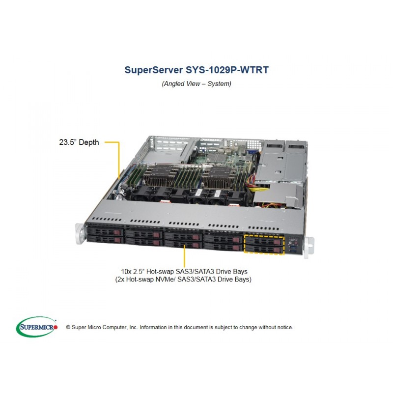 Supermicro SuperServer 1U 1029P-WTRT