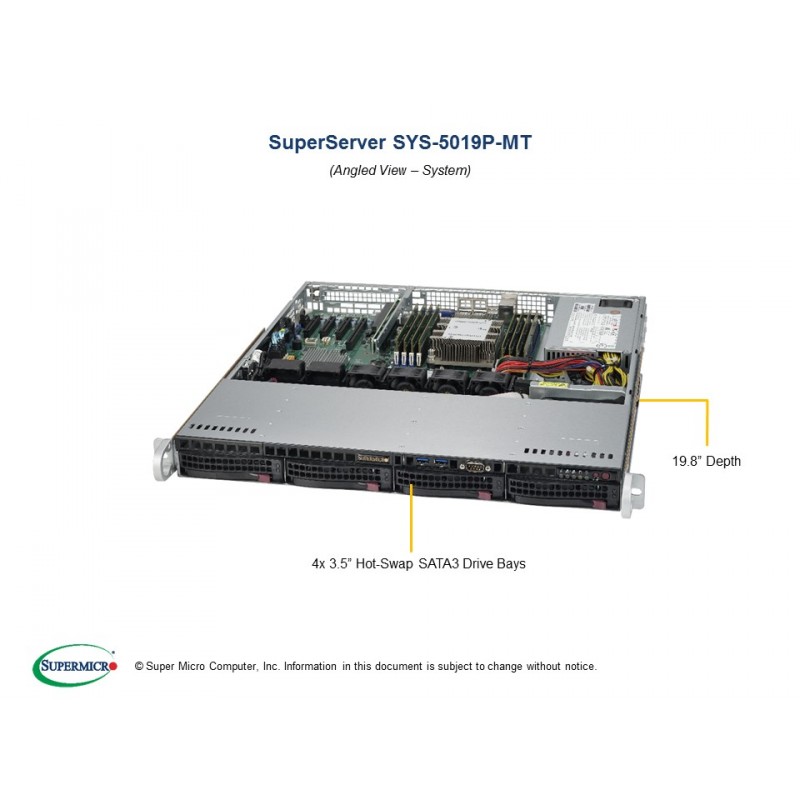 Supermicro SuperServer 1U 5019P-MT