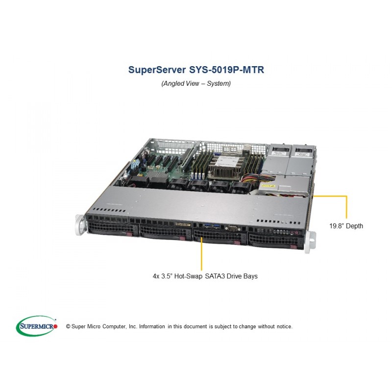 Supermicro SuperServer 1U 5019P-MTR