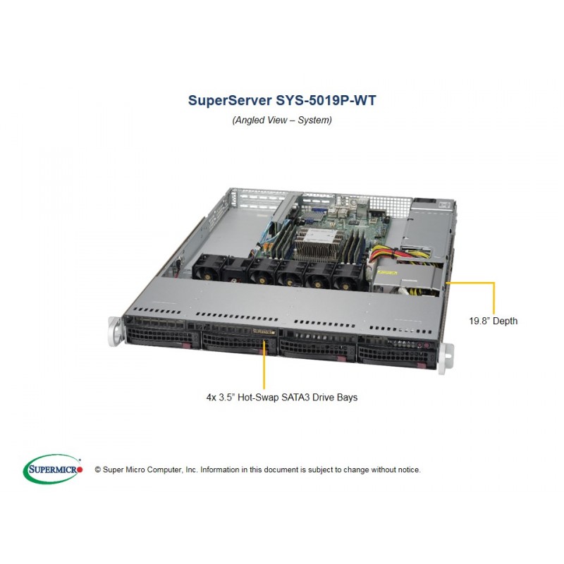 Supermicro SuperServer 1U 5019P-WT