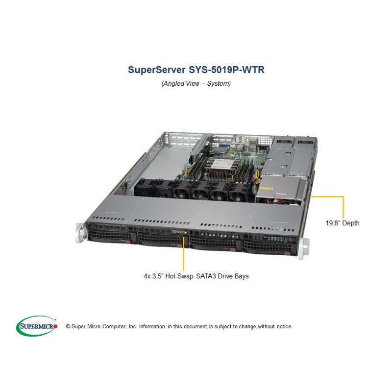 Supermicro SuperServer 1U 5019P-WTR