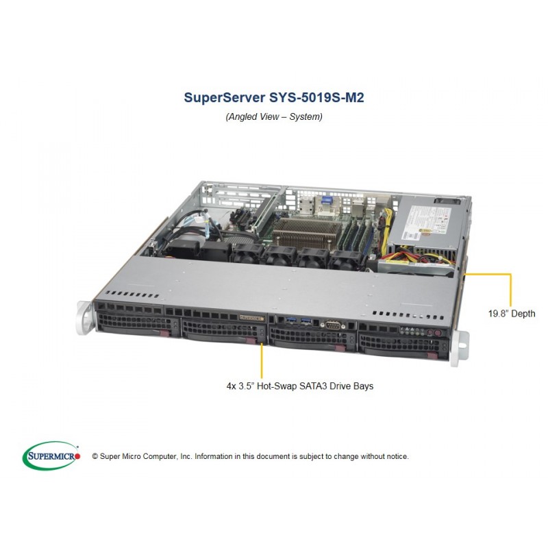 Supermicro SuperServer 1U 5019S-M2