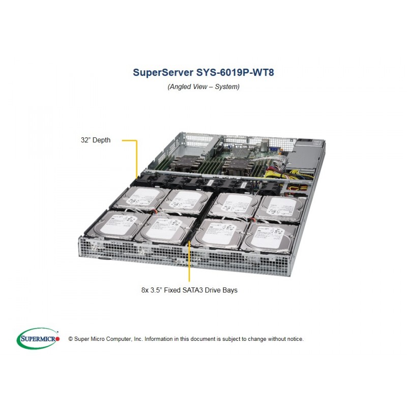 Supermicro SuperServer 1U 6019P-WT8
